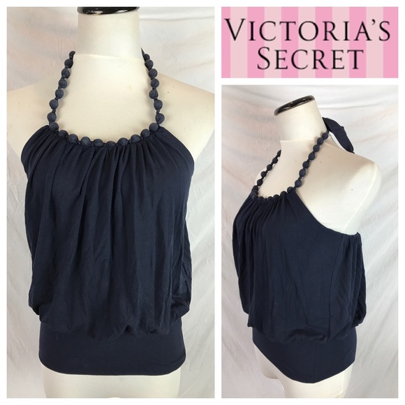 Victoria's Secret Tops - 🆕 Victoria's Secret Bra Tops Black Halter Sz Med